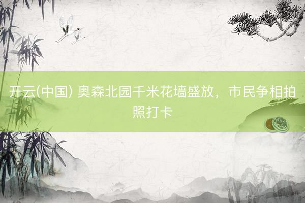 开云(中国) 奥森北园千米花墙盛放,市民争相拍照打卡