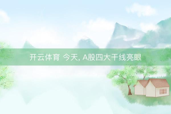 开云体育 今天， A股四大干线亮眼
