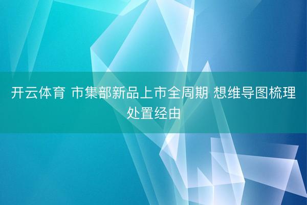 开云体育 市集部新品上市全周期 想维导图梳理处置经由