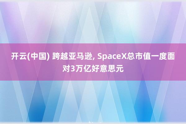 开云(中国) 跨越亚马逊， SpaceX总市值一度面对3万亿好意思元