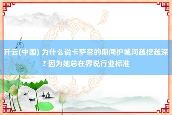 开云(中国) 为什么说卡萨帝的期间护城河越挖越深? 因为她总在界说行业标准
